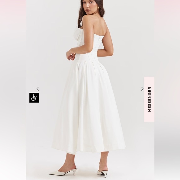 House of CB White Strapless Midi Dress - Picture 2 of 9
